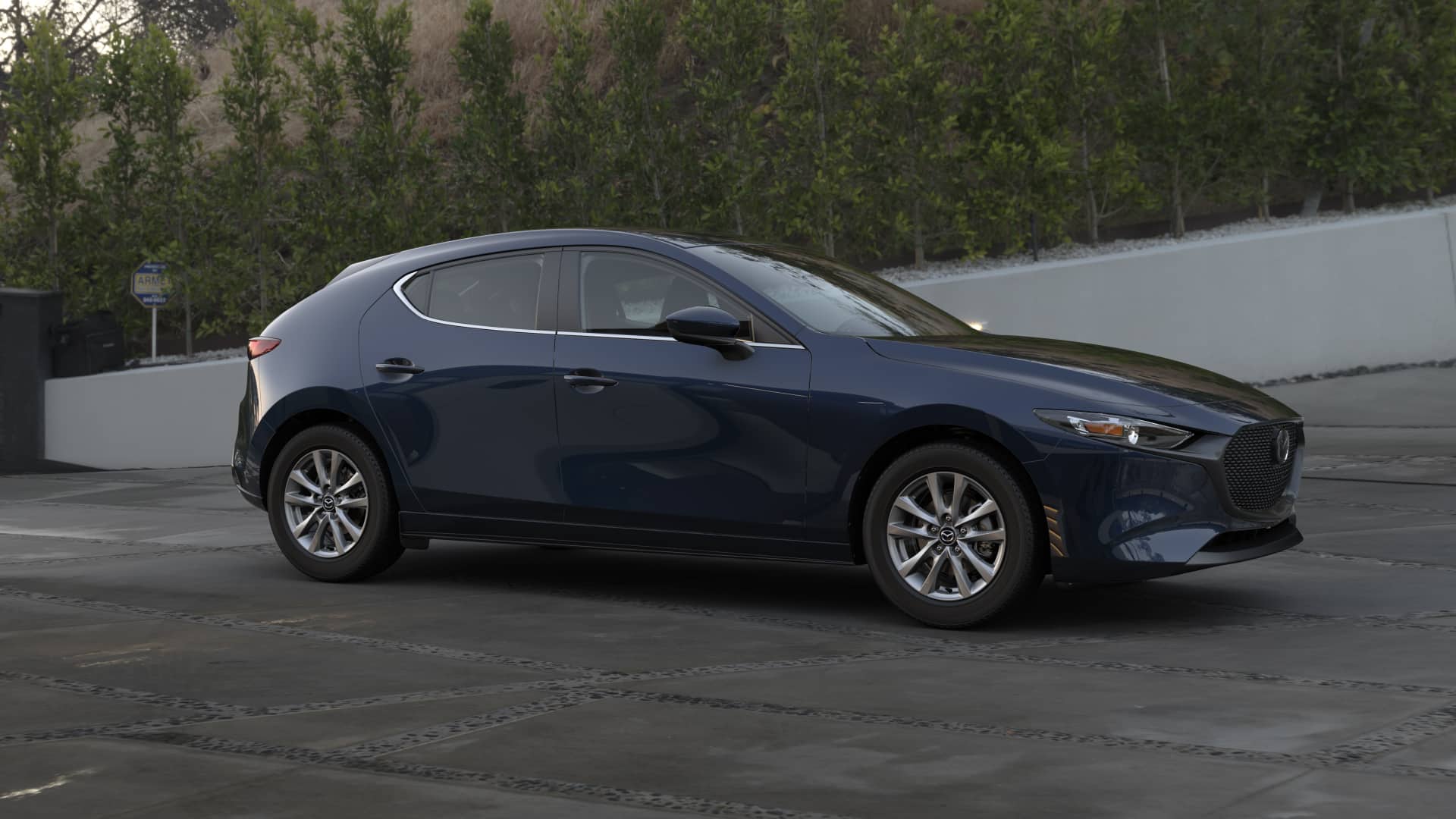 Mazda 3 5-door side profile view