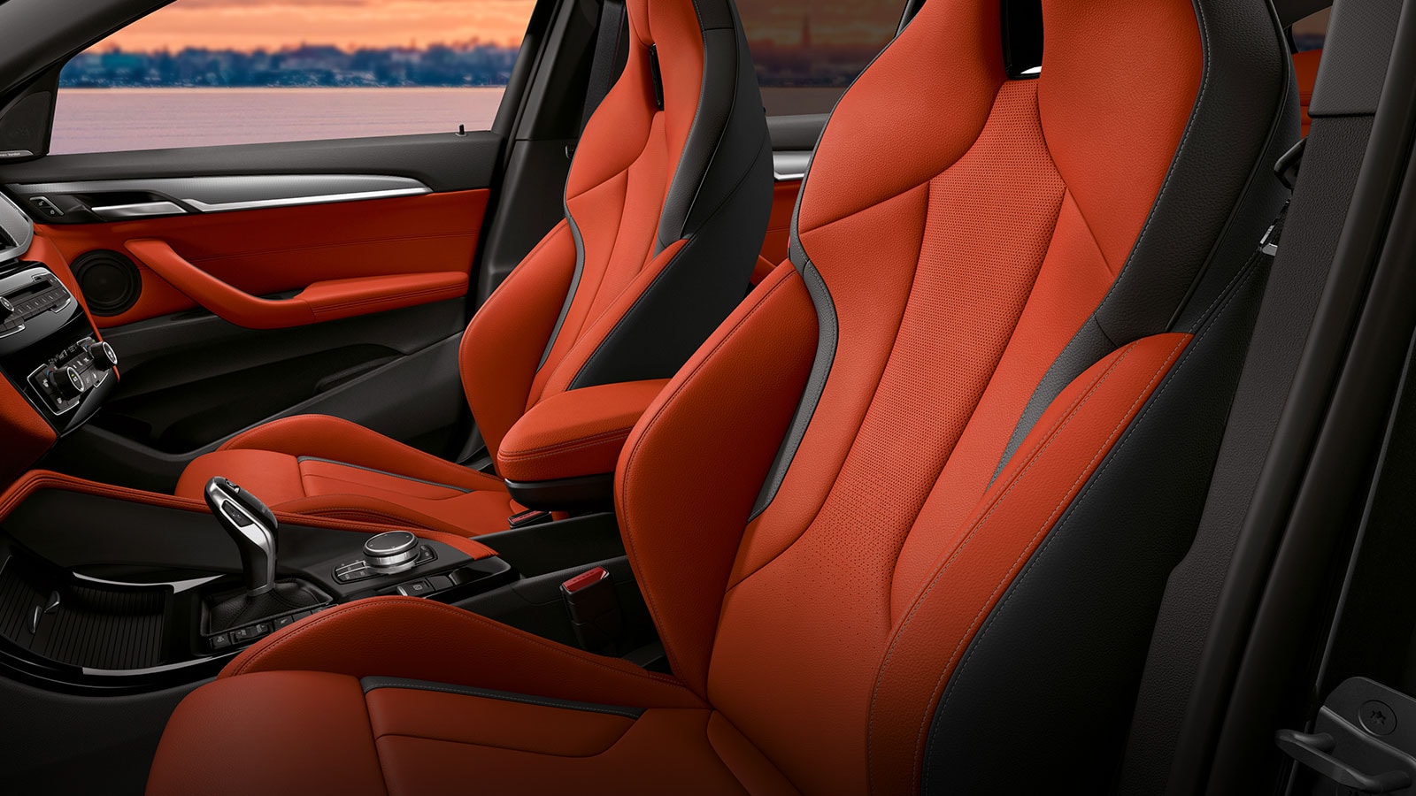 red leather front seatls in bmw x2