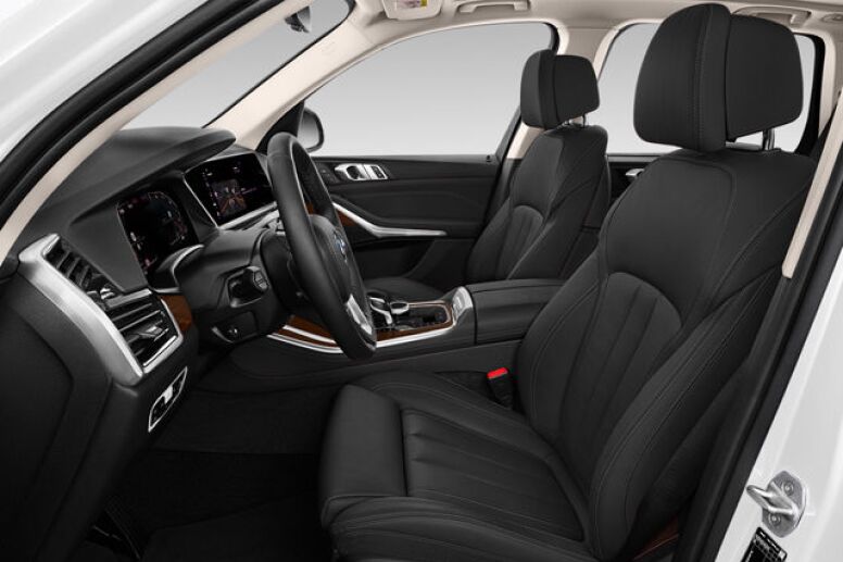 bmw x5 lease black interior front seats