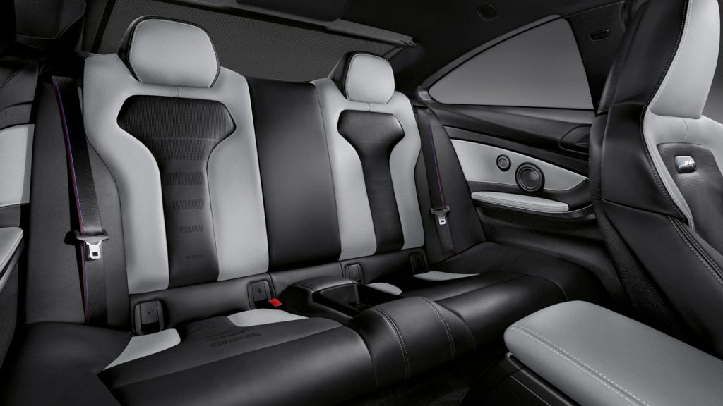 rear seats ijn the cabin of bmw m4