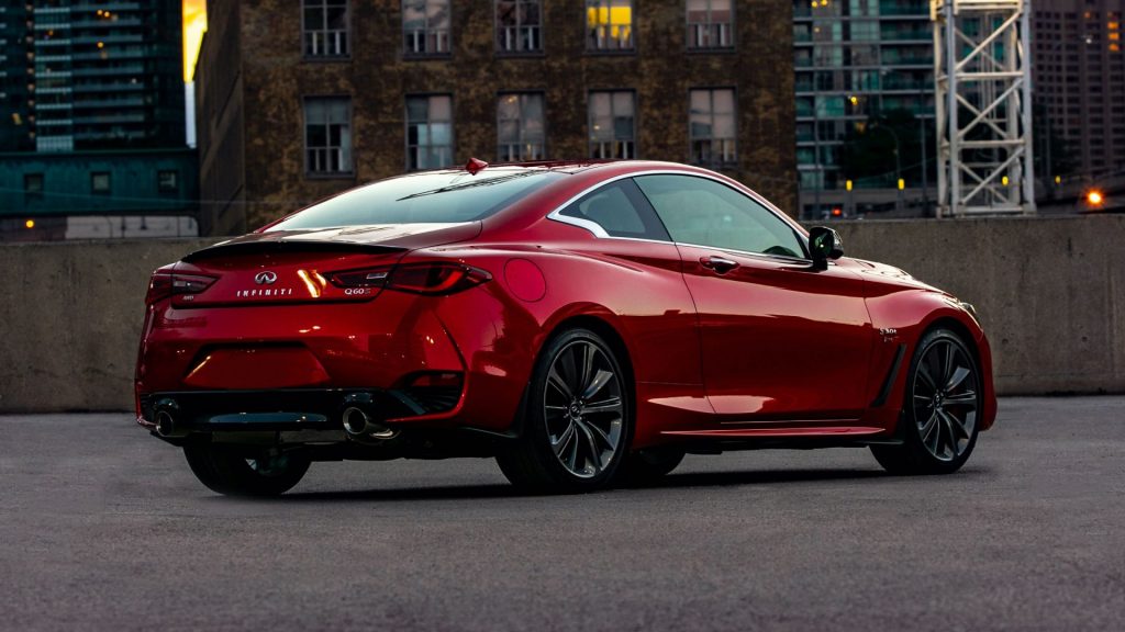 red infiniti q60 red backside