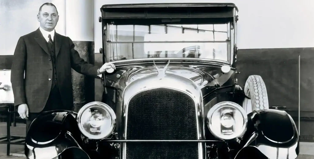 Walter P. Chrysler with original 1924 Chrysler Six