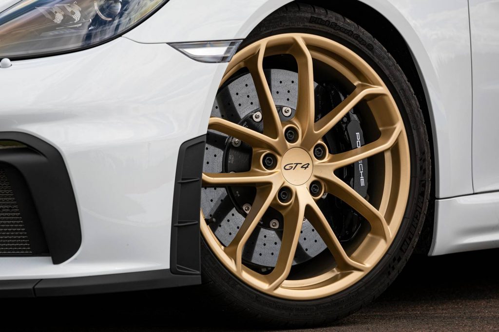 porsche 718 cayman gt4 trim gold wheels