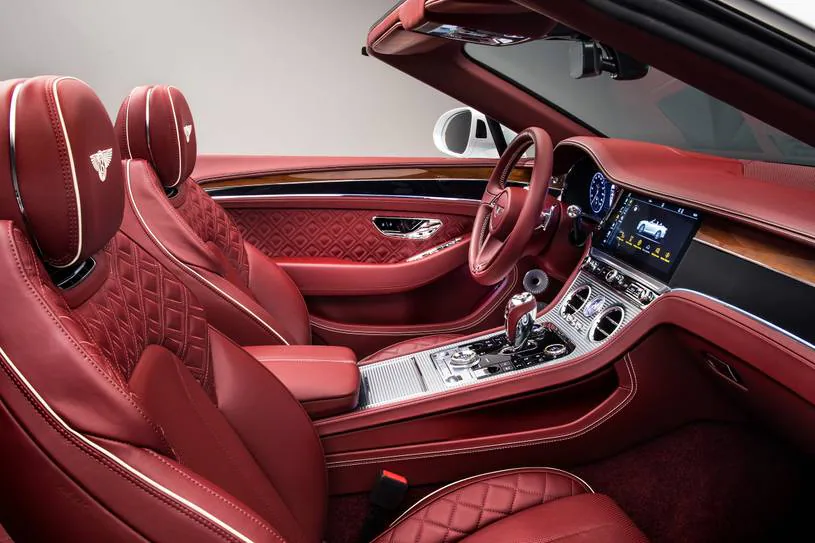 red interior leather bentley continental