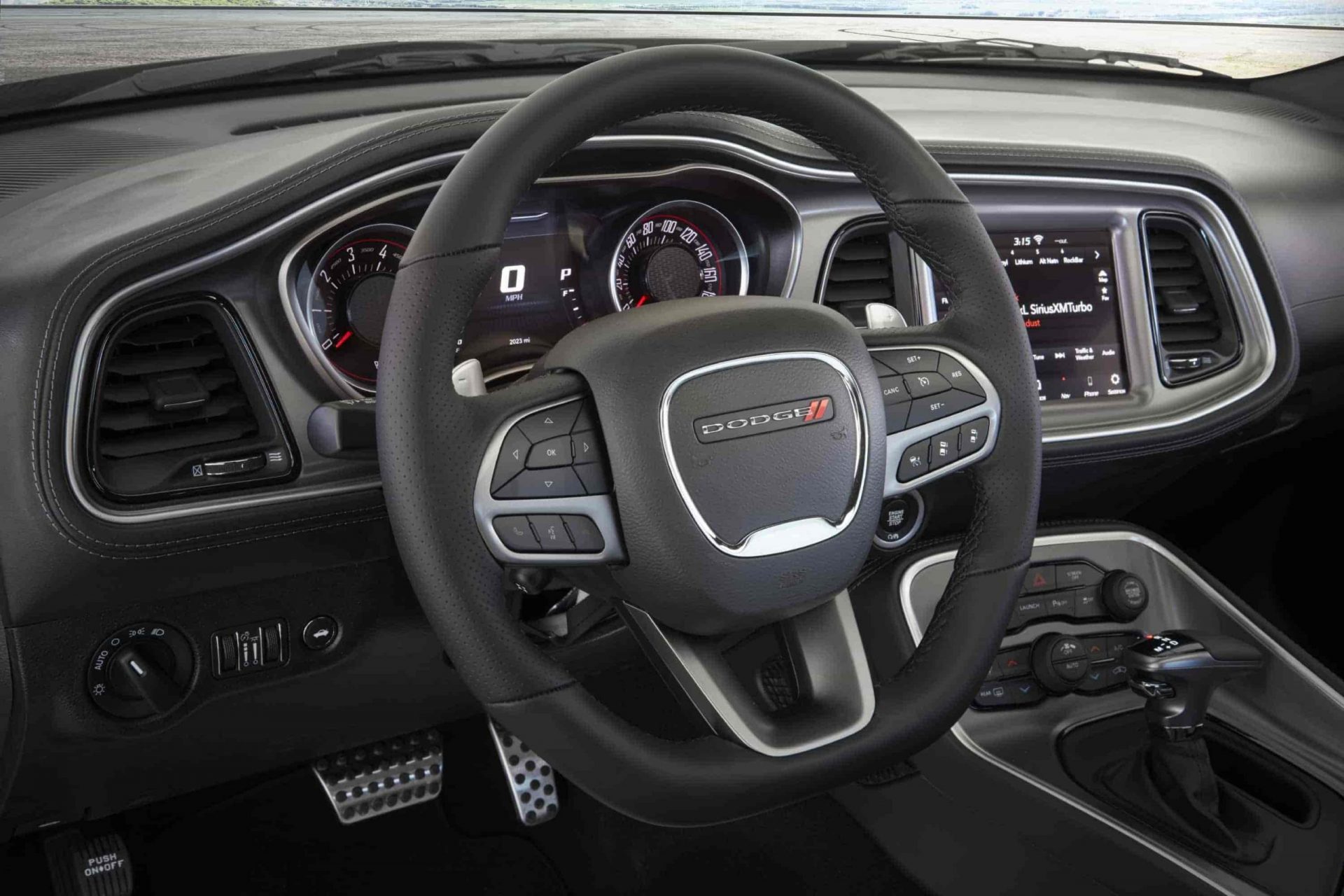 Dodge Challenger R_T Scat Pack Widebody steering wheel