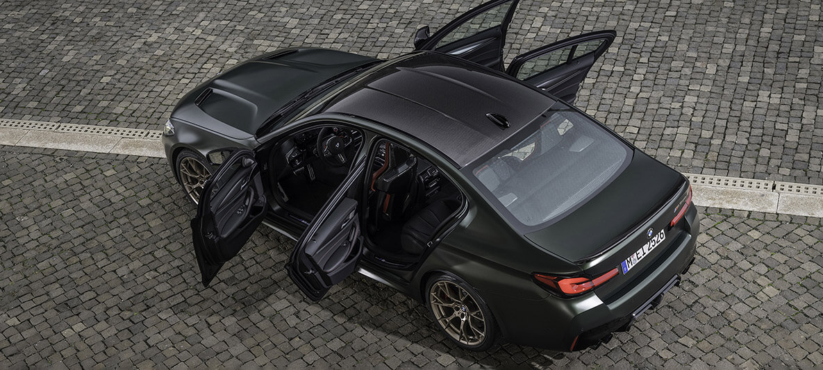 BMW M5 CS front top view