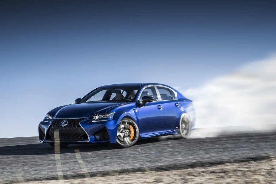 Lexus GS F front profile in the motion